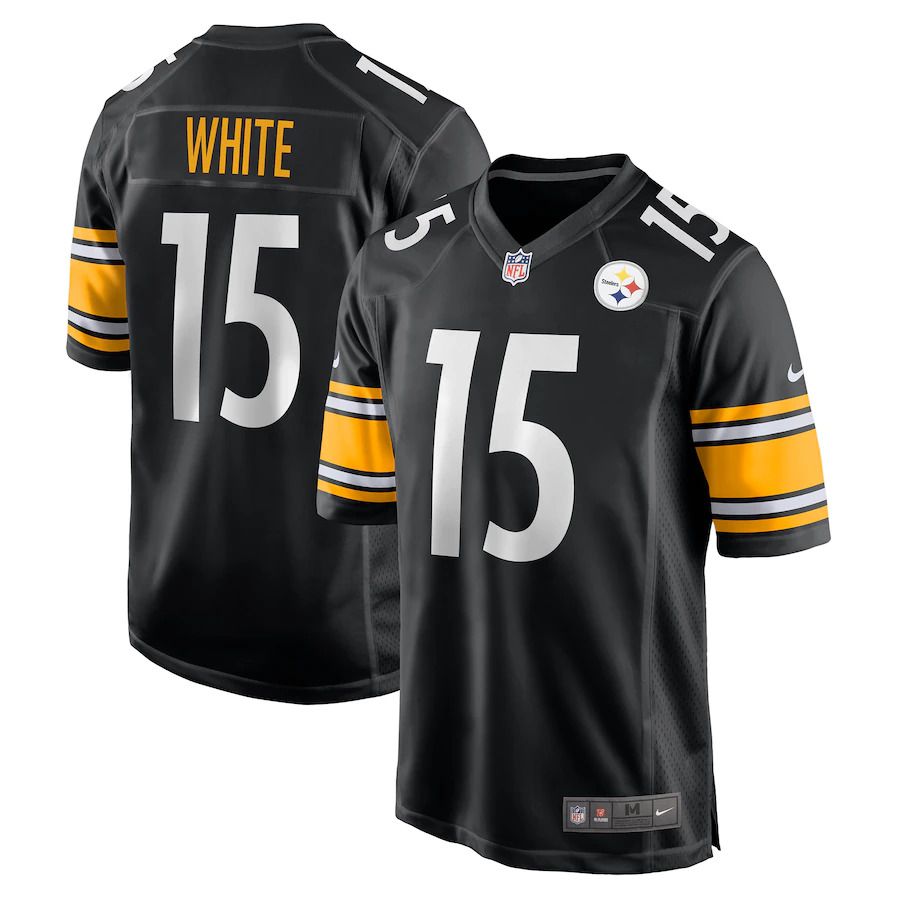 Men Pittsburgh Steelers #15 Cody White Nike Black Game NFL Jersey